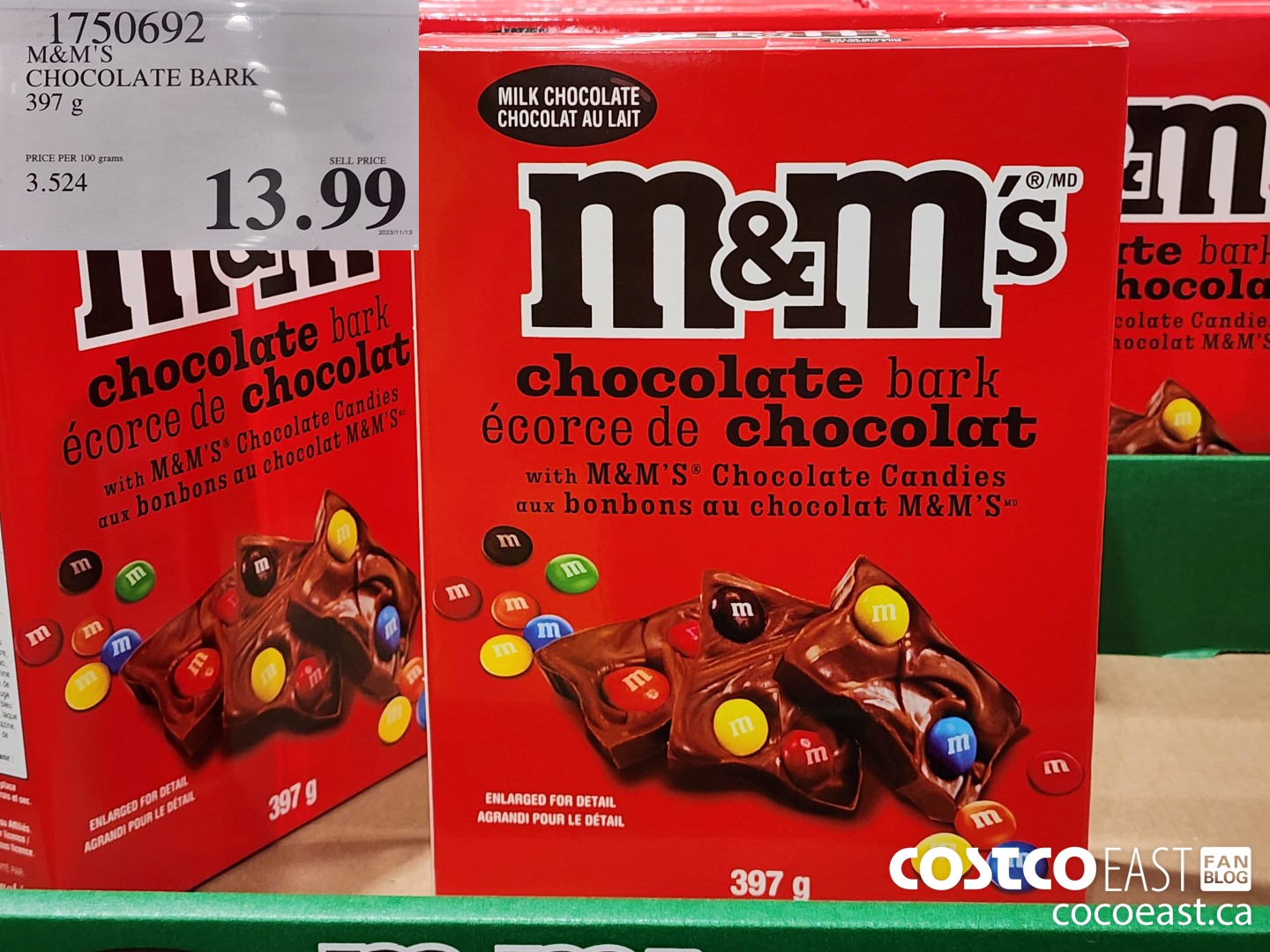 1750692 M&M'S CHOCOLATE BARK 397 G $13.99