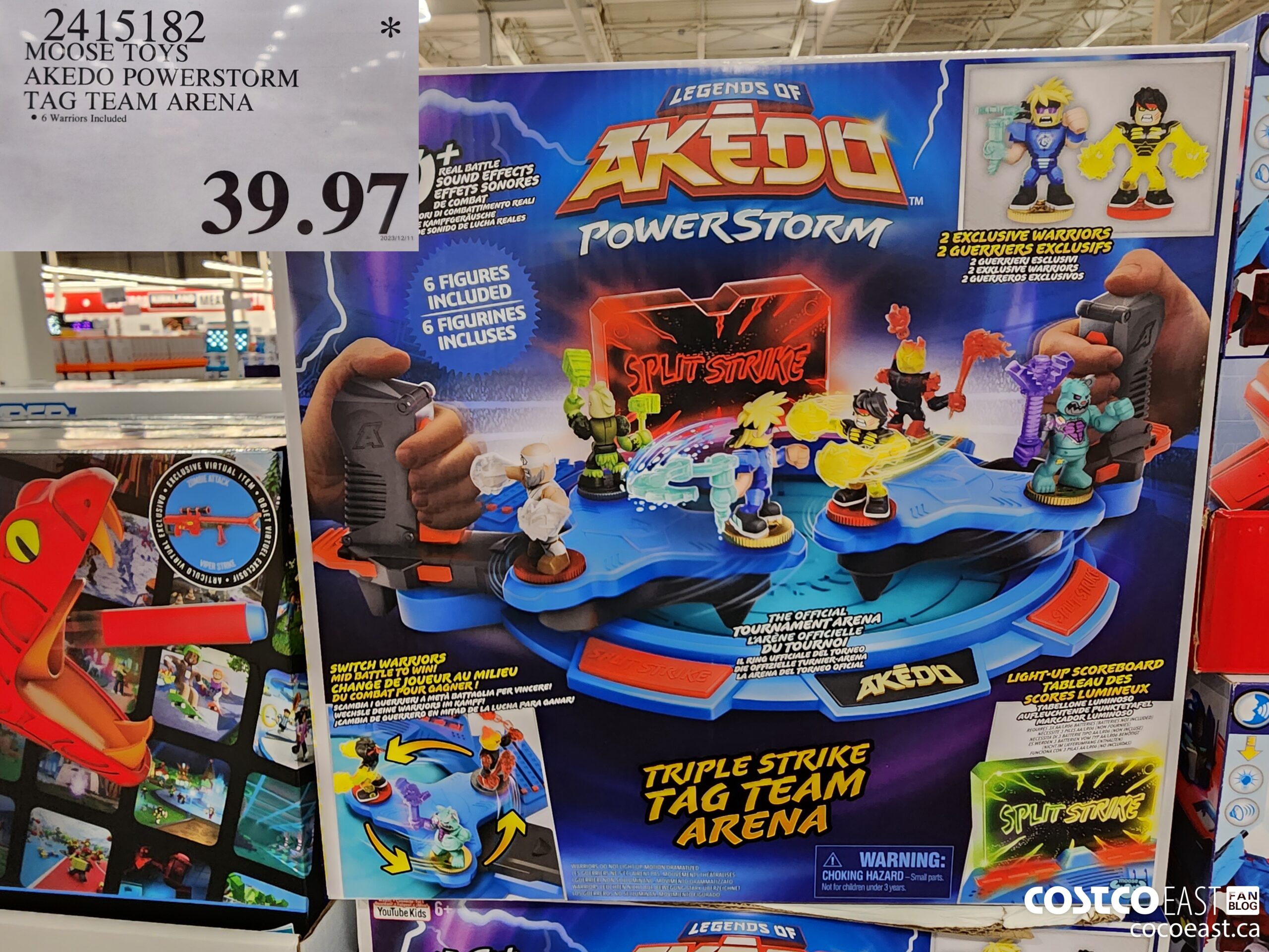 2415182 MOOSE TOYS AKEDO POWERSTORM TAG TEAM ARENA $39.97