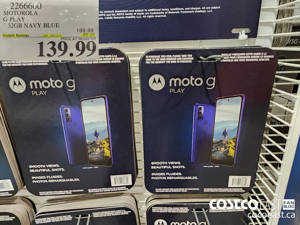 2266600 MOTOROLA G PLAY 32GB NAVY BLUE ($60.00 INSTANT SAVINGS EXPIRES ON 2023-12-31) $139.99