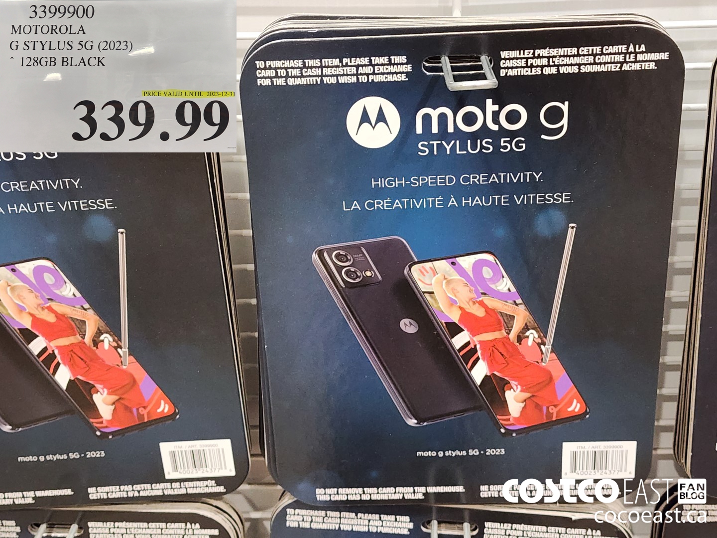 3399900 MOTOROLA G STYLUS 5G (2023) ~ 128GB BLACK $339.99