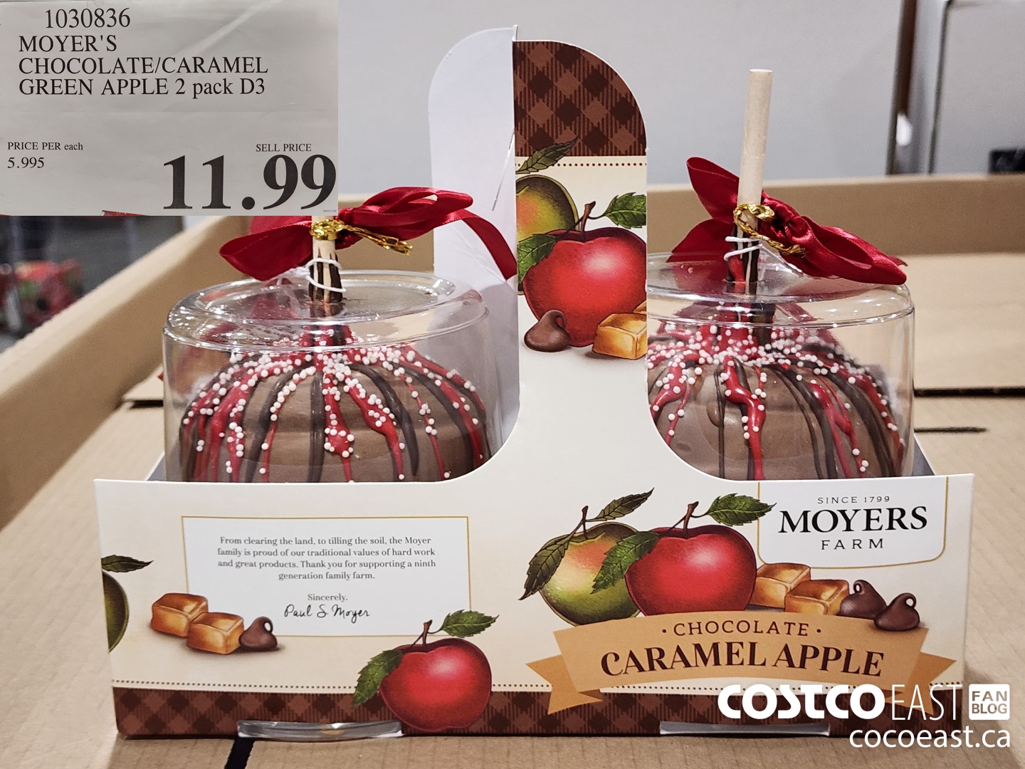 1030836 MOYER'S CHOCOLATE/CARAMEL GREEN APPLE 2 PACK $11.99