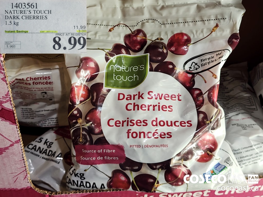 1403561 NATURE'S TOUCH DARK CHERRIES 1.5 kg ($3.00 INSTANT SAVINGS EXPIRES ON 2023-12-17) $8.99
