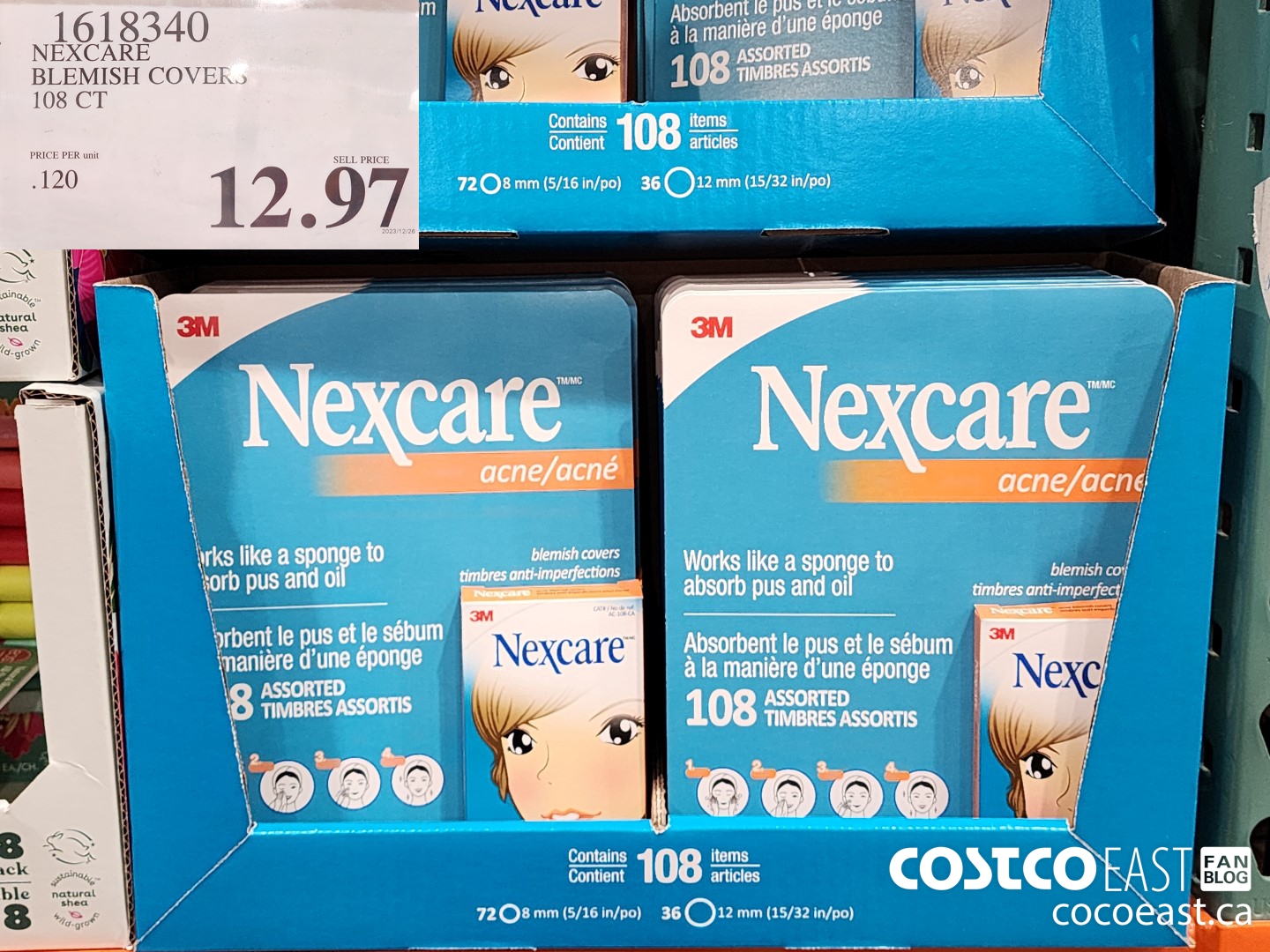 1618340 NEXCARE BLEMISH COVERS 108 CT $12.97