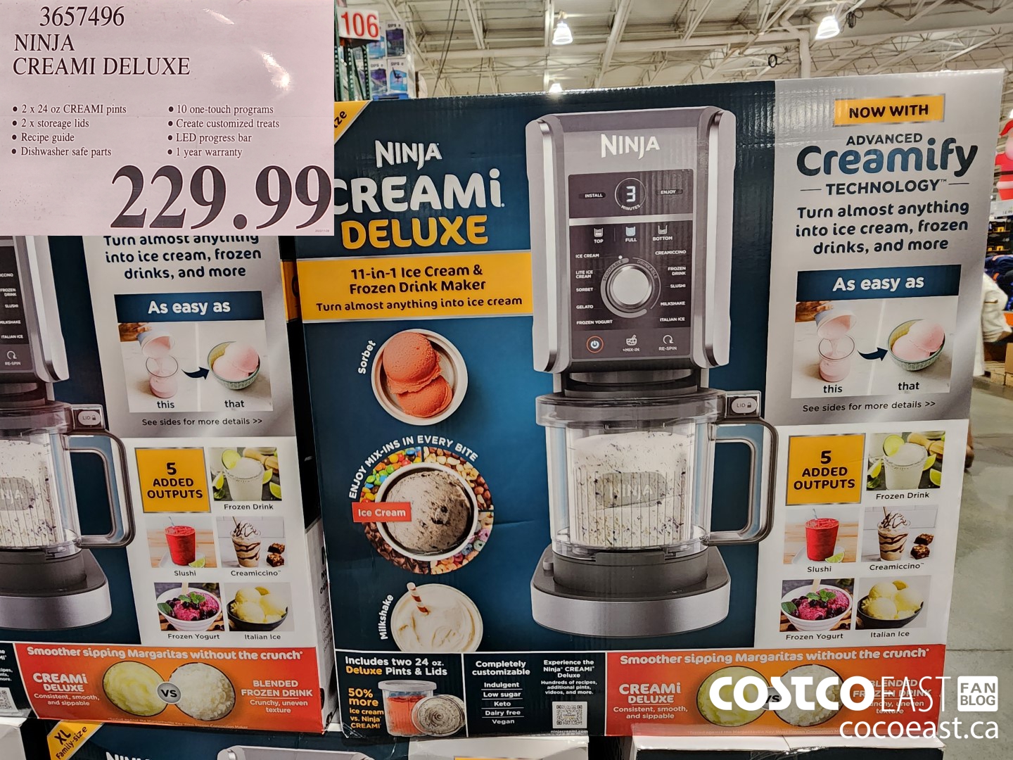 3657496 NINJA CREAMI DELUXE $229.99