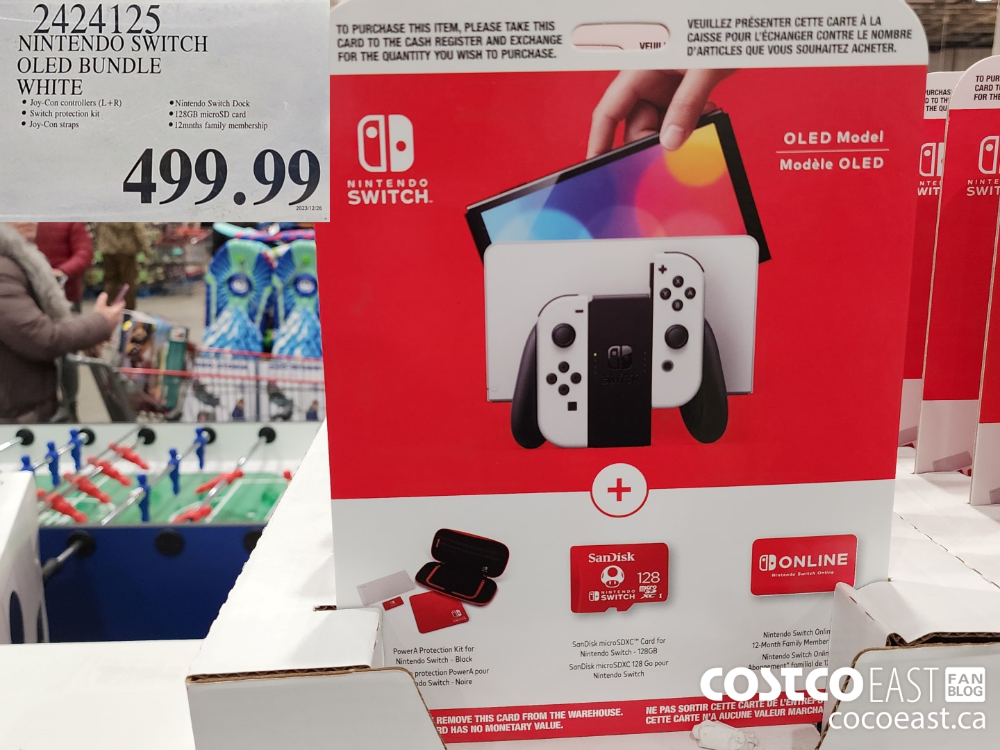 2424125 NINTENDO SWITCH OLED BUNDLE WHITE $499.99