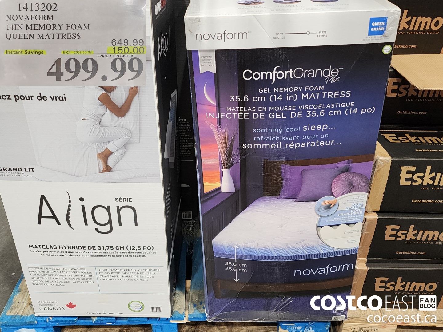 1413202 NOVAFORM 14IN MEMORY FOAM QUEEN MATTRESS ($150.00 INSTANT SAVINGS EXPIRES ON 2023-12-03) $499.99