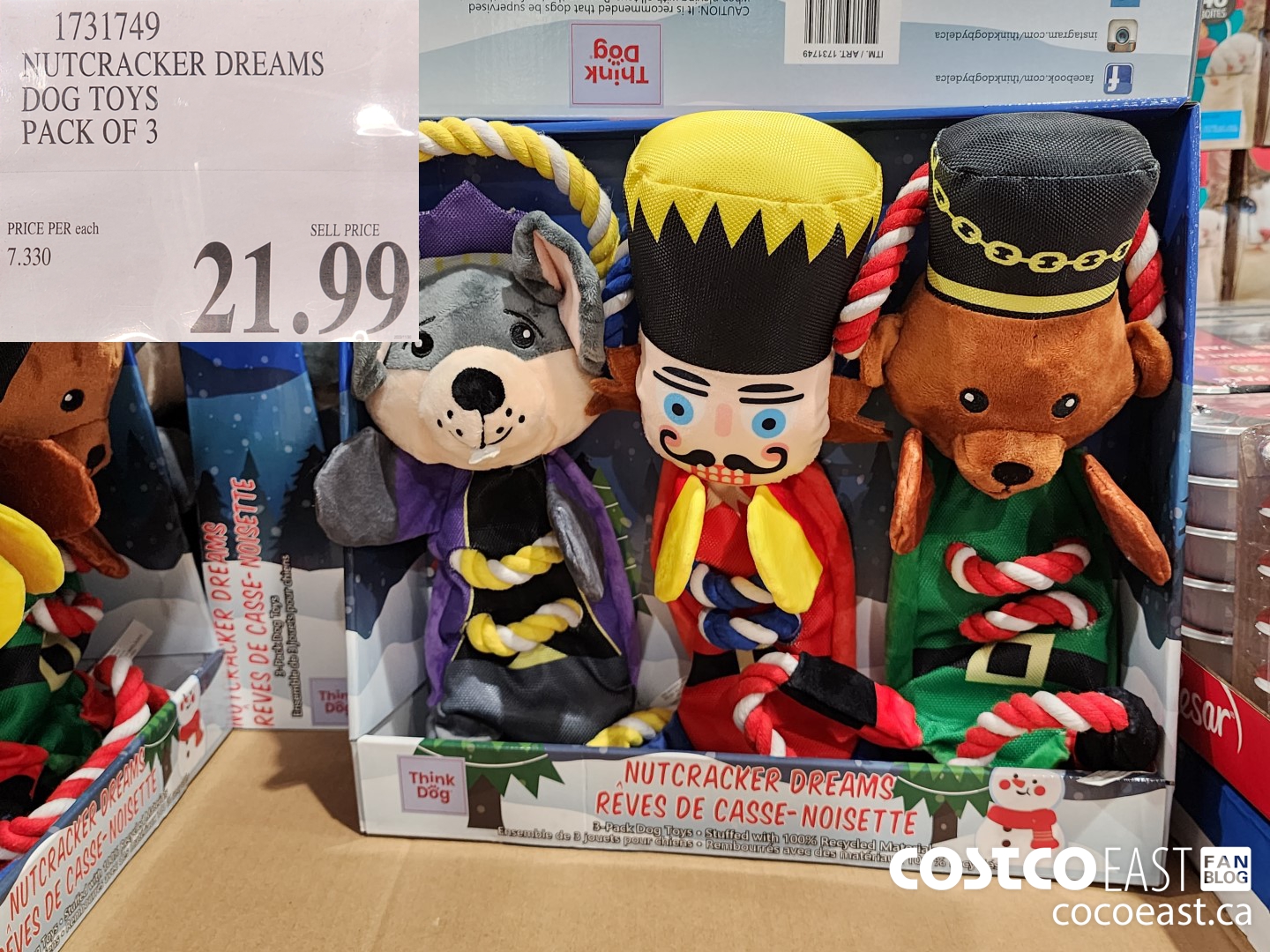 1731749 NUTCRACKER DREAMS DOG TOYS PACK OF 3 $21.99
