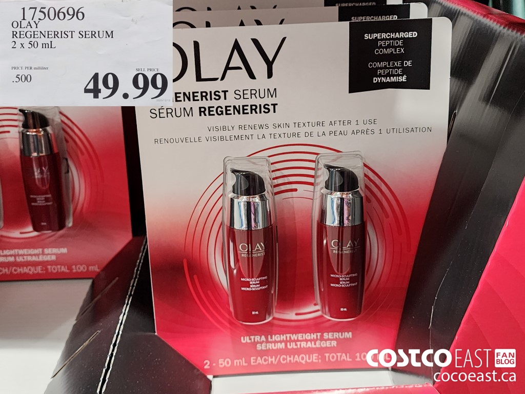 1750696 OLAY REGENERIST SERUM 2x 50 mL $49.99