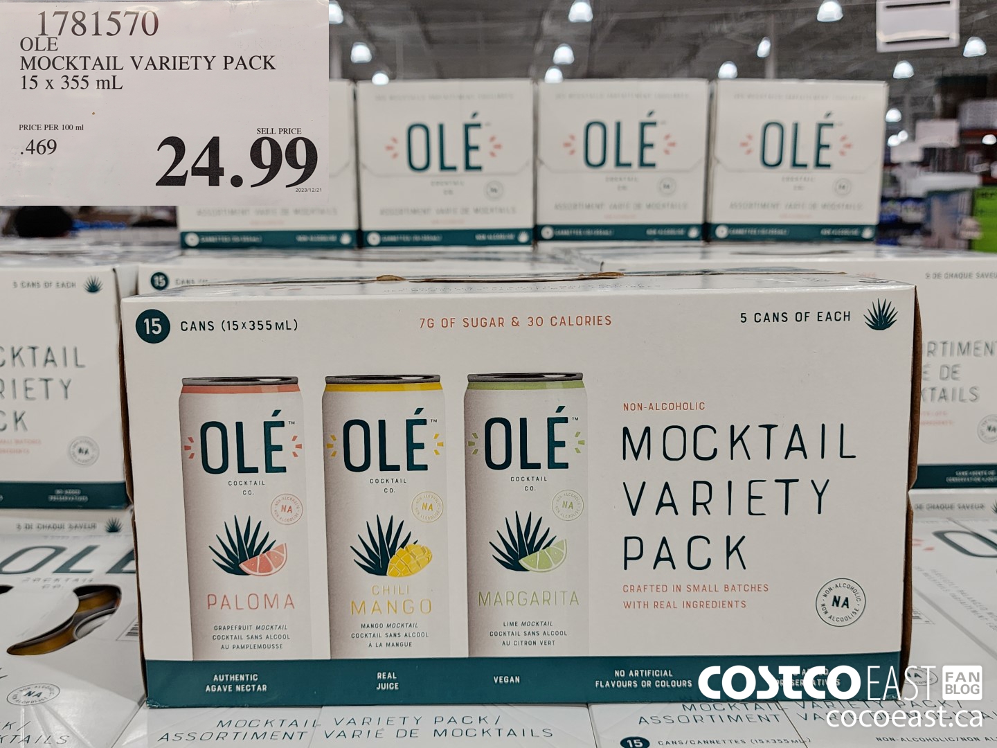 1781570 OLE MOCKTAIL VARIETY PACK 15 x 355 mL $24.99