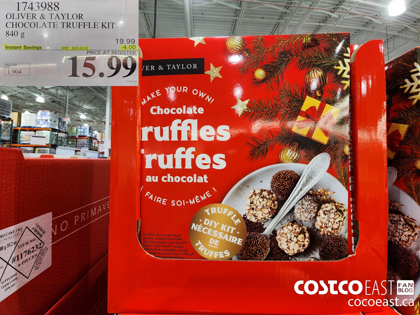 1743988 OLIVER & TAYLOR CHOCOLATE TRUFFLE KIT 840 g ($4.00 INSTANT SAVINGS EXPIRES ON 2023-12-10) $15.99