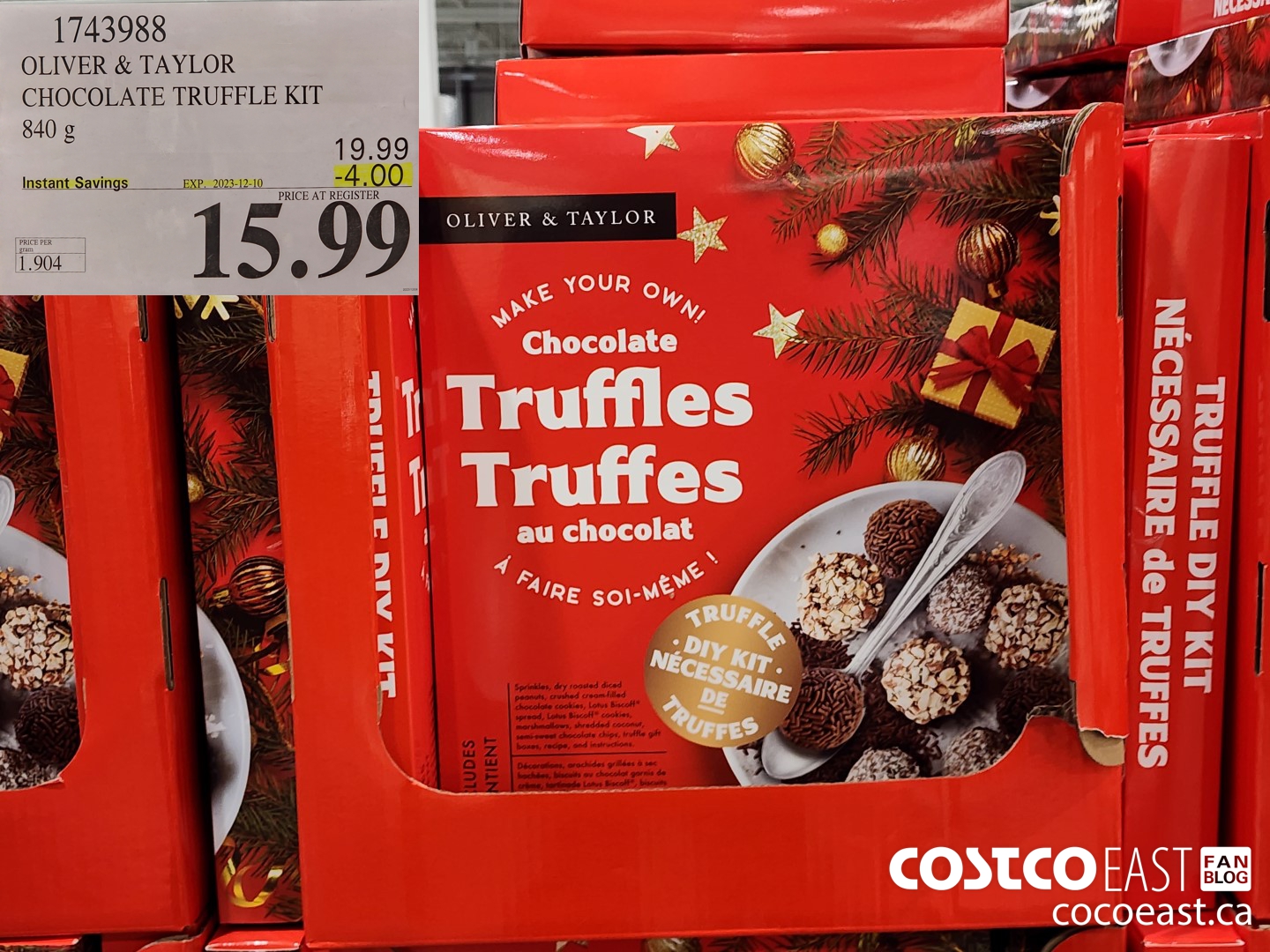 1743988 OLIVER & TAYLOR CHOCOLATE TRUFFLE KIT 840 g ($4.00 INSTANT SAVINGS EXPIRES ON 2023-12-10) $15.99