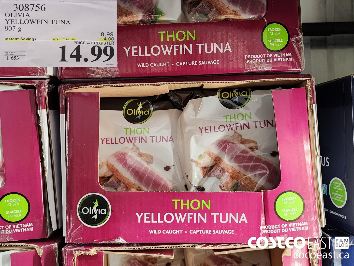 308756 OLIVIA YELLOWFIN TUNA 907 G ($4.00 INSTANT SAVINGS EXPIRES ON 2023-12-10) $14.99
