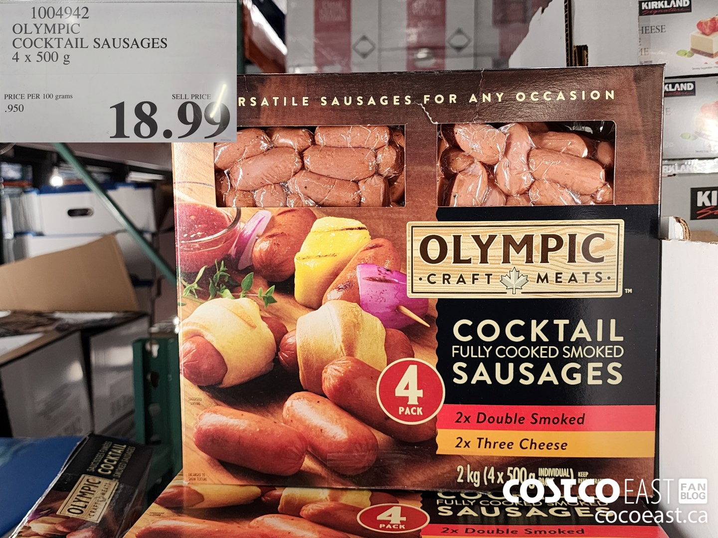 1004942 OLYMPIC COCKTAIL SAUSAGES 4 X 500 G $18.99
