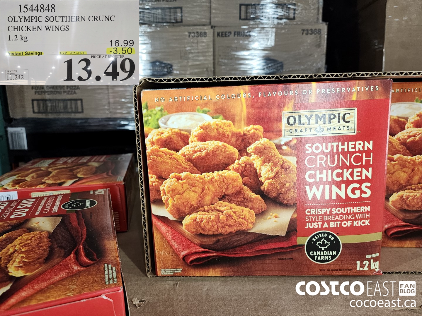 1544848 OLYMPIC SOUTHERN CRUNCH CHICKEN WINGS 1.2 kg ($3.50 INSTANT SAVINGS EXPIRES ON 2023-12-31) $13.49