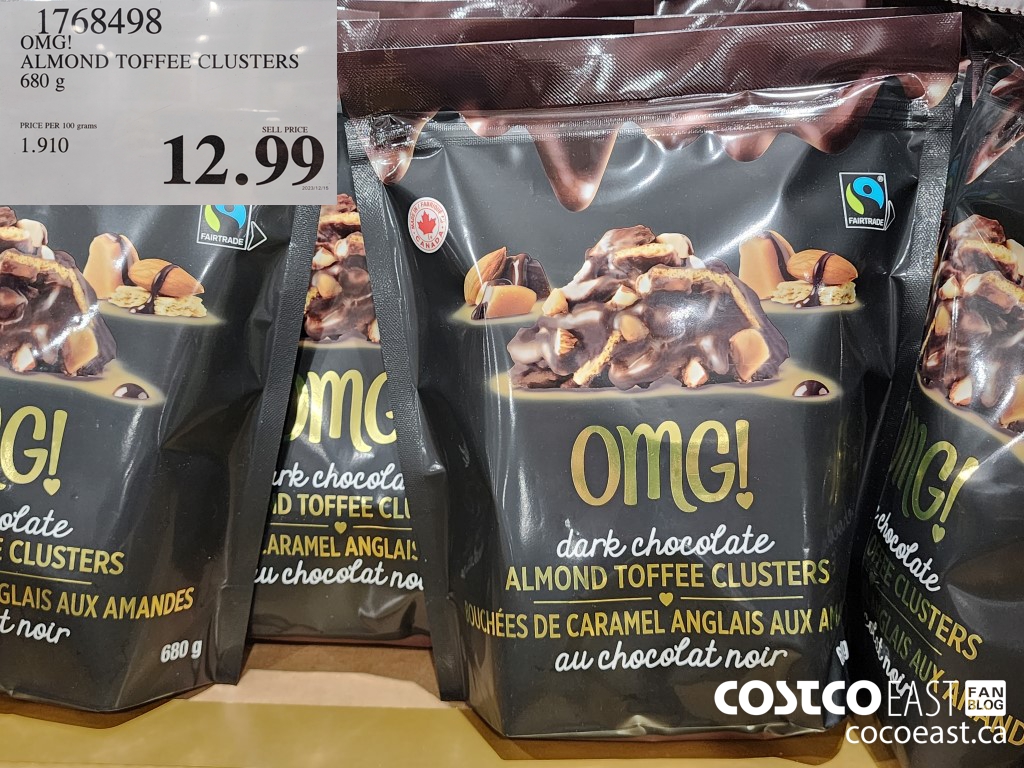 1768498 OMG! ALMOND TOFFEE CLUSTERS 680 g $12.99
