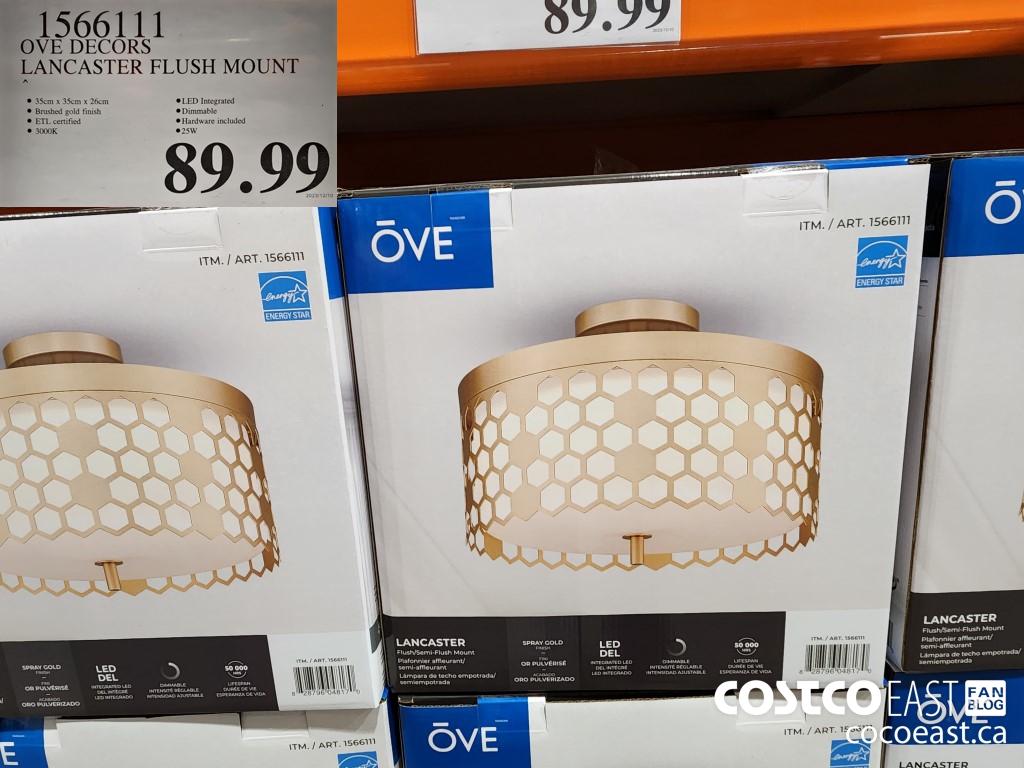 1566111 OVE DECORS LANCASTER FLUSH MOUNT $89.99