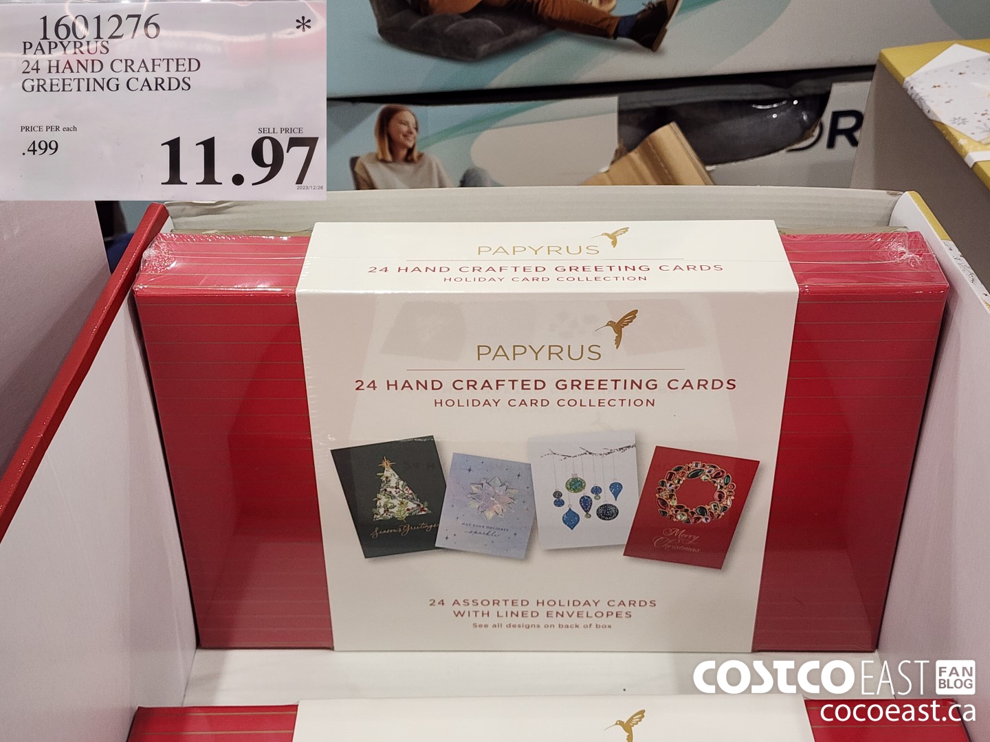 1601276 PAPYRUS 24 HAND CRAFTED GREETING CARDS $11.97