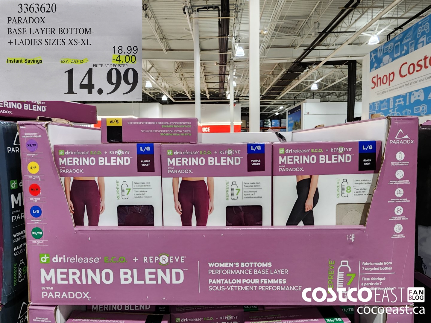 3363620 PARADOX BASE LAYER BOTTOM +LADIES SIZES XS-XL ($4.00 INSTANT SAVINGS EXPIRES ON 2023-12-17) $14.99