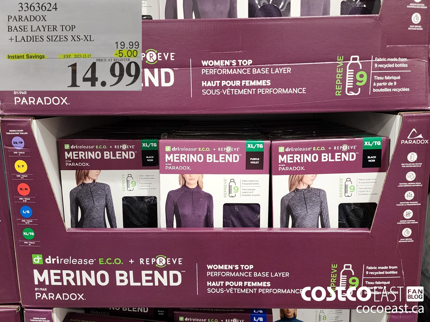 3363624 PARADOX BASE LAYER TOP + LADIES SIZES XS-XL ($5.00 INSTANT SAVINGS EXPIRES ON 2023-12-17) $14.99