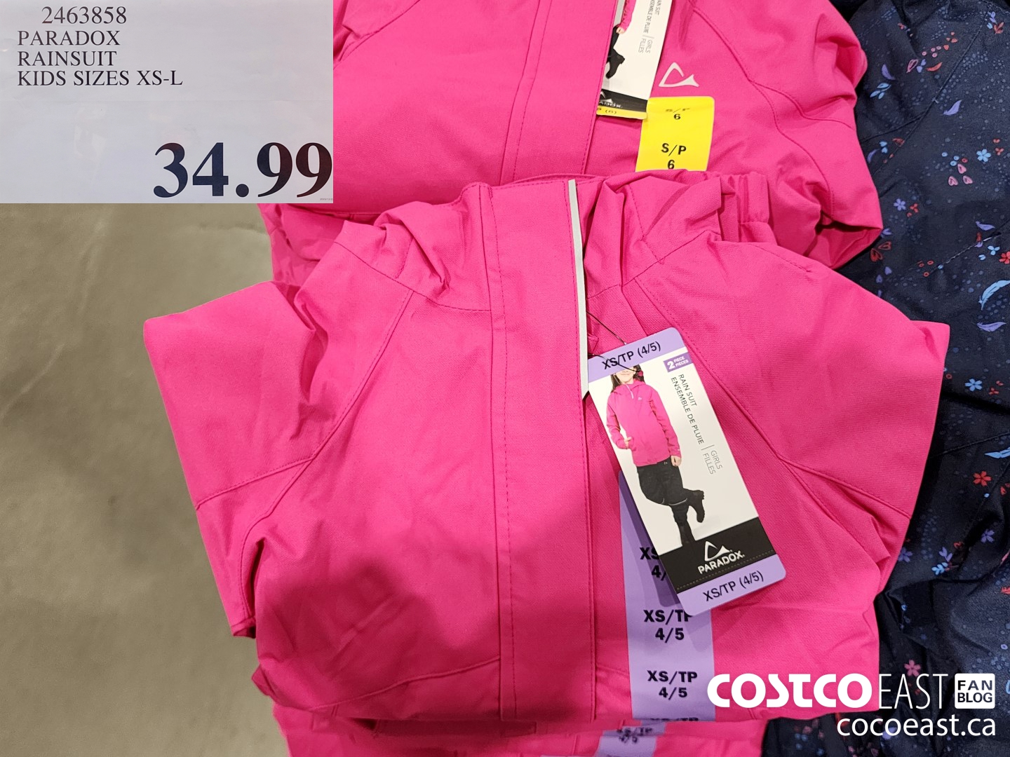 2463858 PARADOX RAINSUIT KIDS SIZES XS-L $34.99