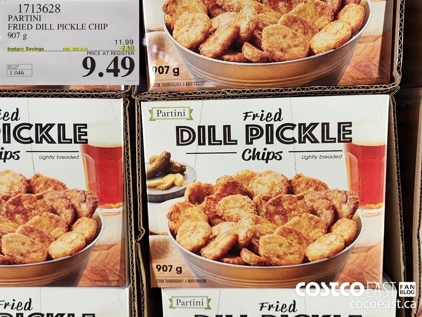 1713628 PARTINI FRIED DILL PICKLE CHIP 907 g ($2.50 INSTANT SAVINGS EXPIRES ON 2023-12-31) $9.49