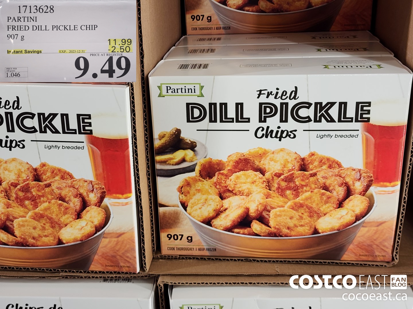 1713628 PARTINI FRIED DILL PICKLE CHIP 907 g ($2.50 INSTANT SAVINGS EXPIRES ON 2023-12-31) $9.49