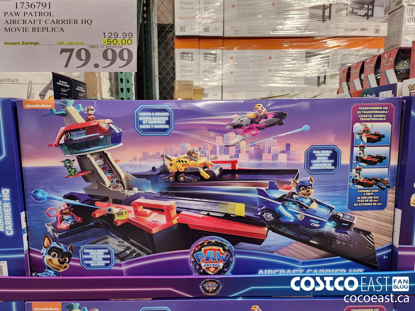 1736791 PAW PATROL AIRCRAFT CARRIER HQ MOVIE REPLICA ($50.00 INSTANT SAVINGS EXPIRES ON 2023-12-10) $79.99