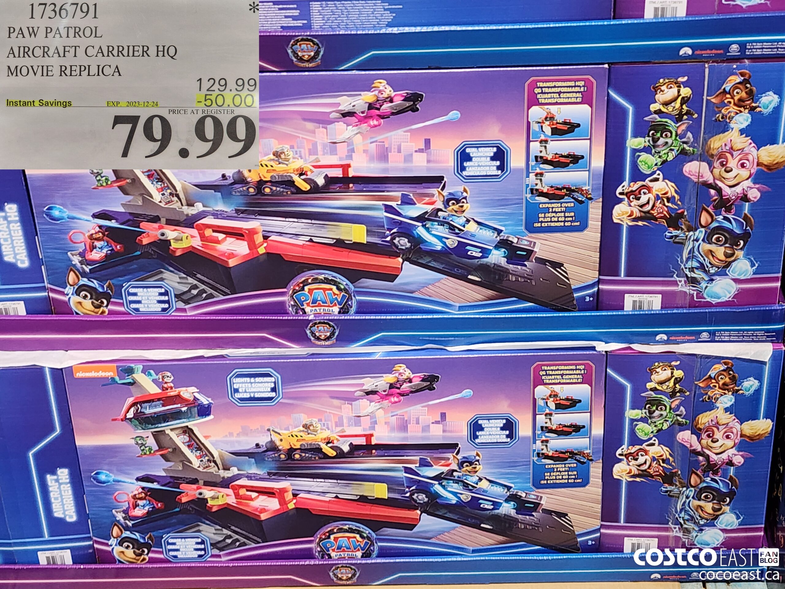 1736791 PAW PATROL AIRCRAFT CARRIER HQ MOVIE REPLICA ($50.00 INSTANT SAVINGS EXPIRES ON 2023-12-24) $79.99