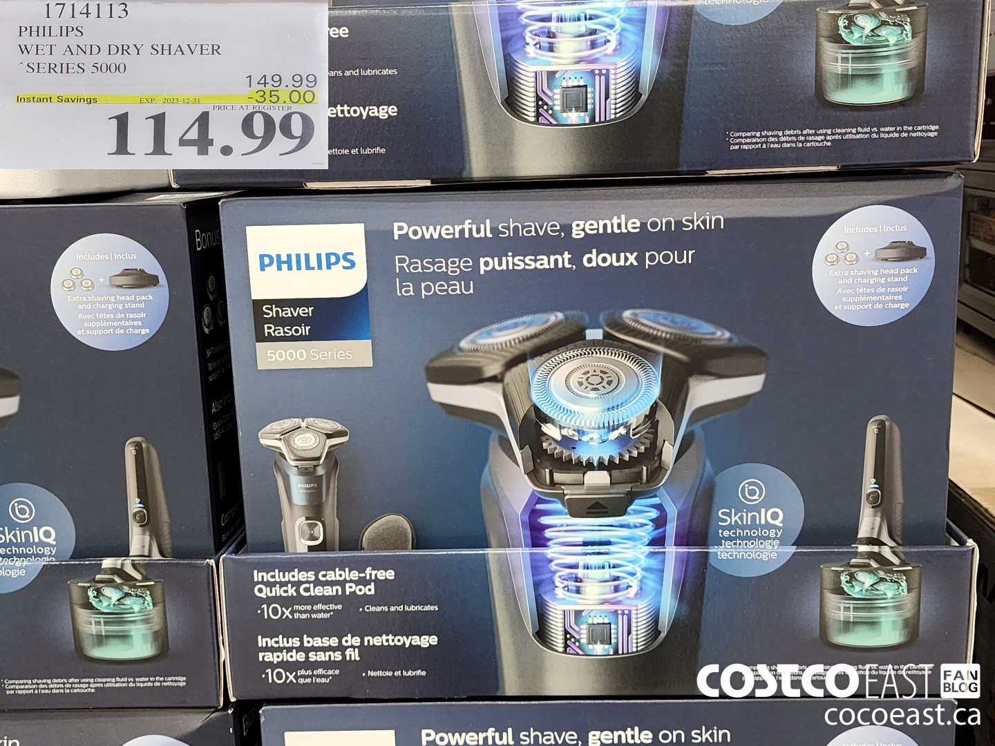 1714113 PHILIPS WET AND DRY SHAVER “SERIES 5000 ($35.00 INSTANT SAVINGS EXPIRES ON 2023-12-31) $114.99