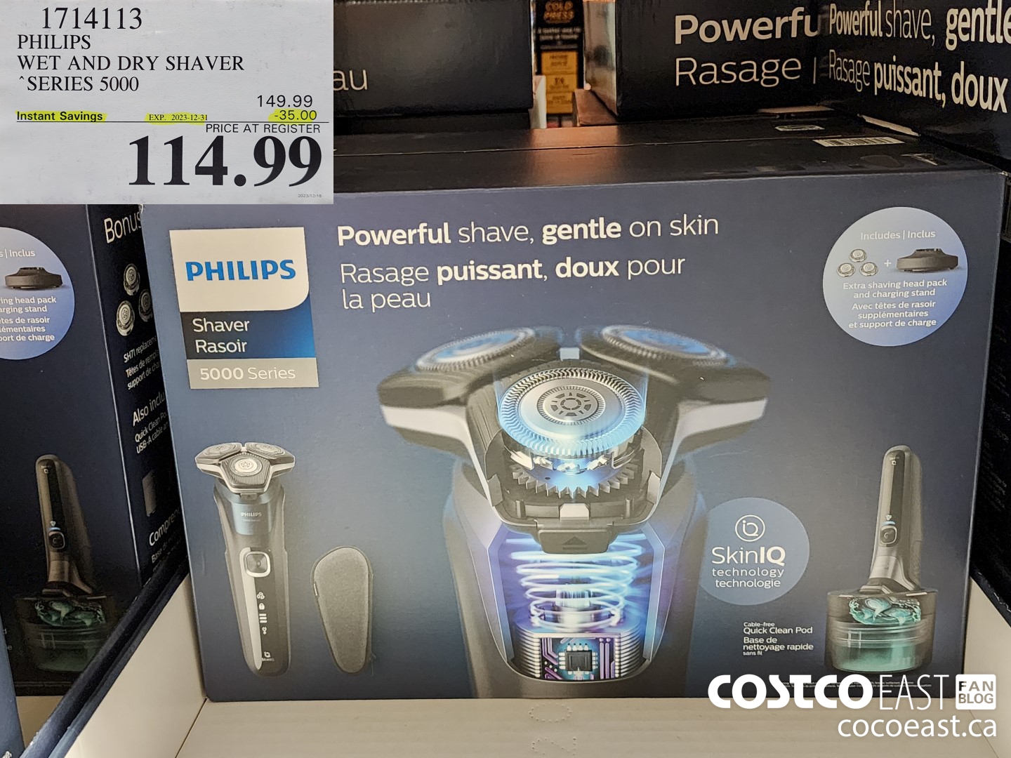 1714113 PHILIPS WET AND DRY SHAVER “SERIES 5000 ($35.00 INSTANT SAVINGS EXPIRES ON 2023-12-31) $114.99