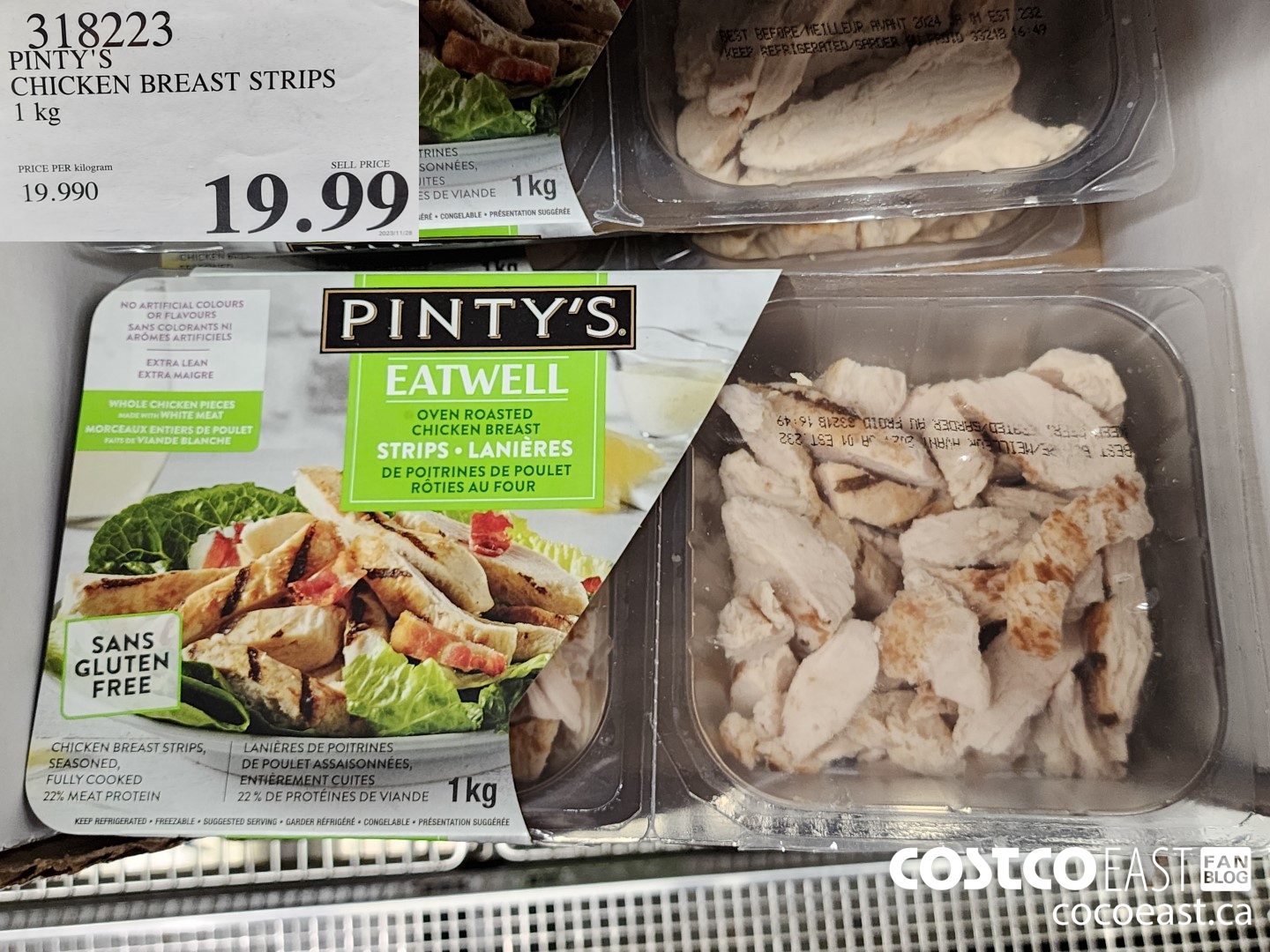 318223 PINTY'S CHICKEN BREAST STRIPS 1 kg $19.99