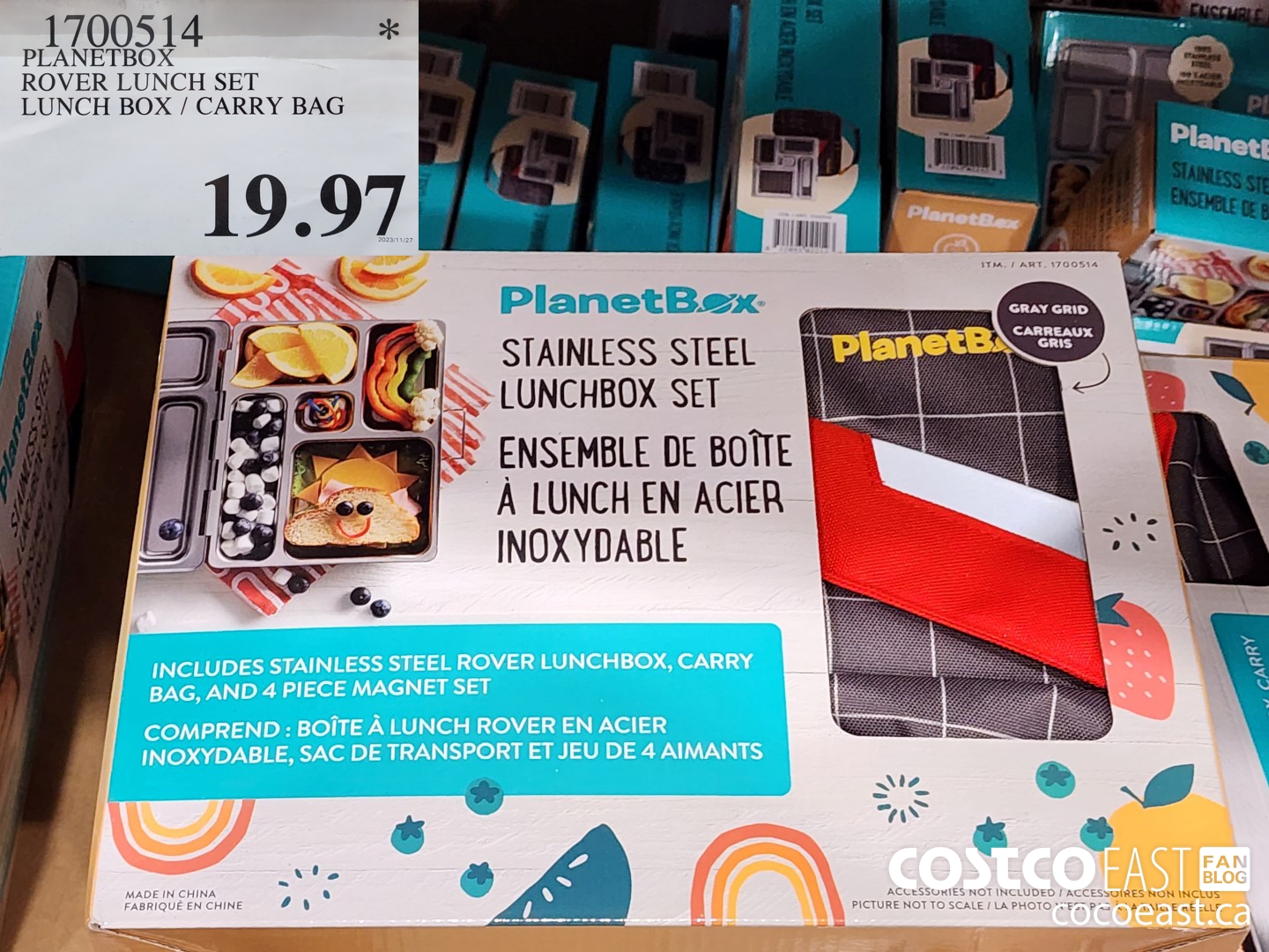 1700514 PLANETBOX ROVER LUNCH SET LUNCH BOX / CARRY BAG $19.97