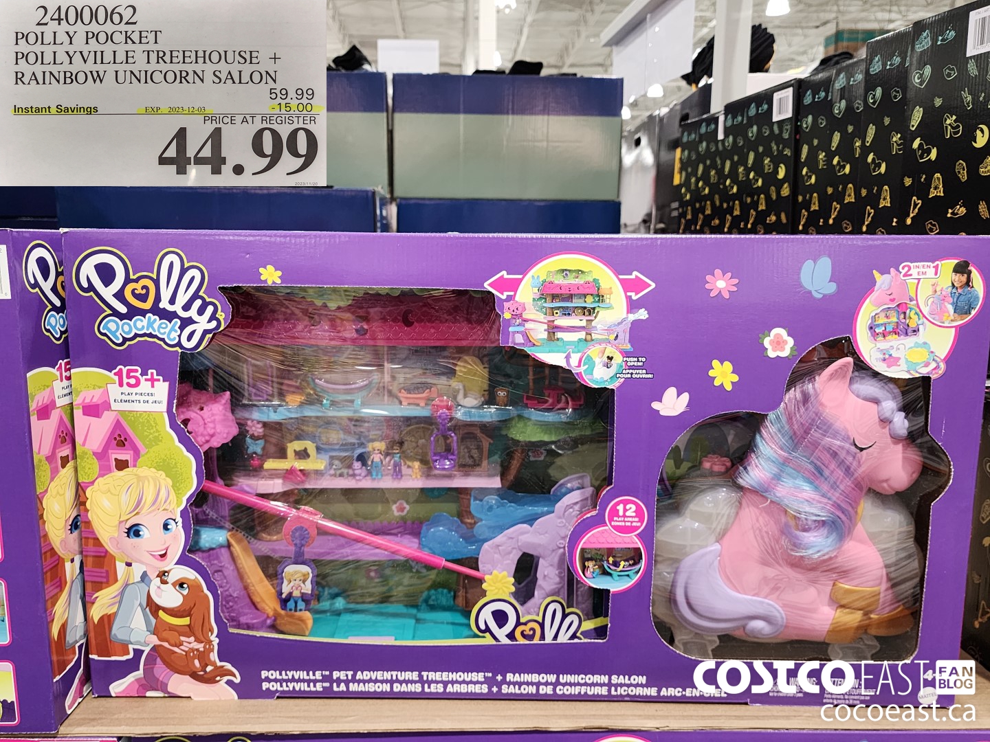 2400062 POLLY POCKET POLLYVILLE TREEHOUSE + RAINBOW UNICORN SALON ($15.00 INSTANT SAVINGS EXPIRES ON 2023-12-03) $44.99