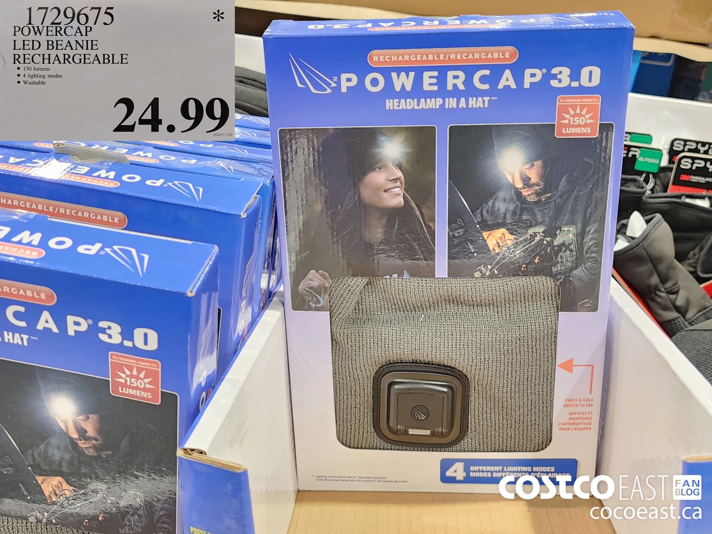 1729675 POWERCAP LED BEANIE RECHARGEABLE $24.99