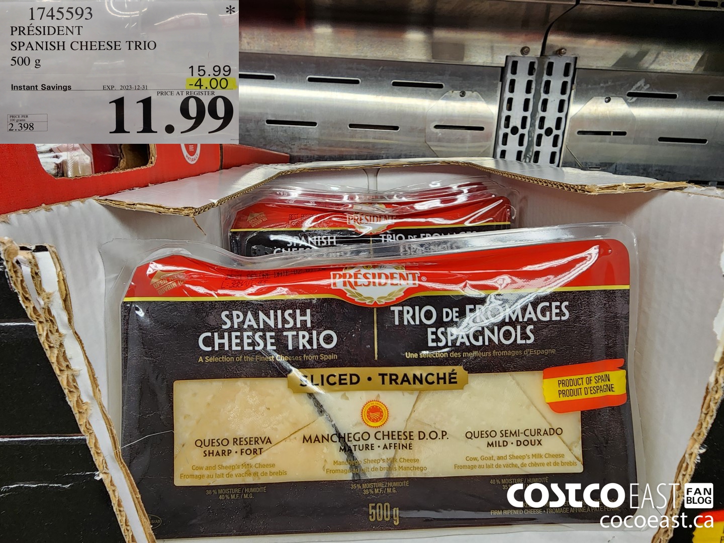 1745593 PRESIDENT SPANISH CHEESE TRIO ($4.00 INSTANT SAVINGS EXPIRES ON 2023-12-31) $11.99