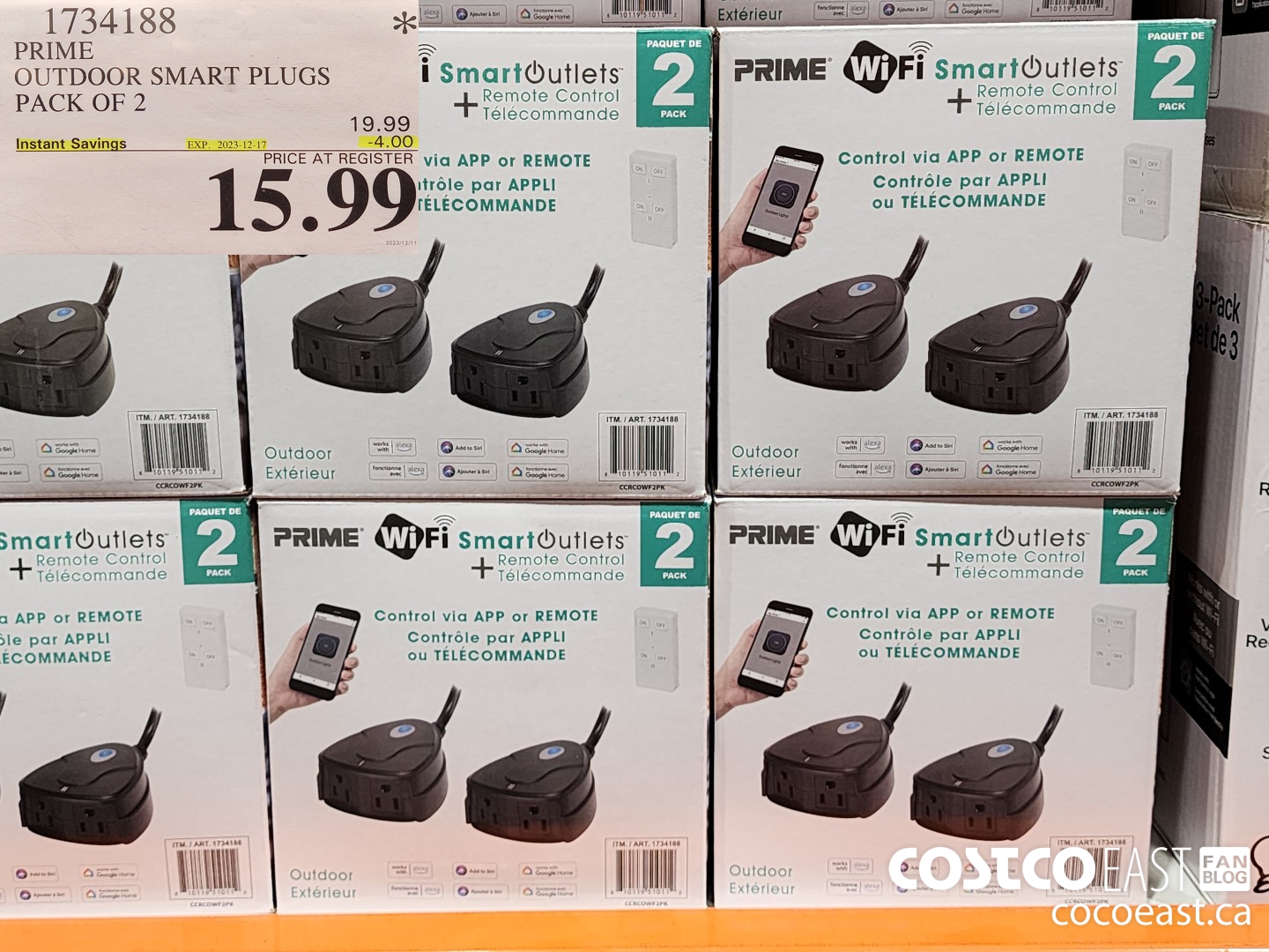1734188 PRIME OUTDOOR SMART PLUGS PACK OF 2 ($4.00 INSTANT SAVINGS EXPIRES ON 2023-12-17) $15.99
