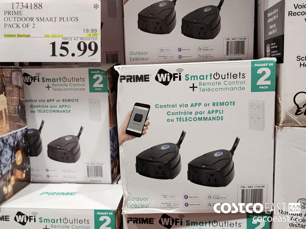 1734188 PRIME OUTDOOR SMART PLUGS PACK OF 2 ($4.00 INSTANT SAVINGS EXPIRES ON 2023-12-17) $15.99
