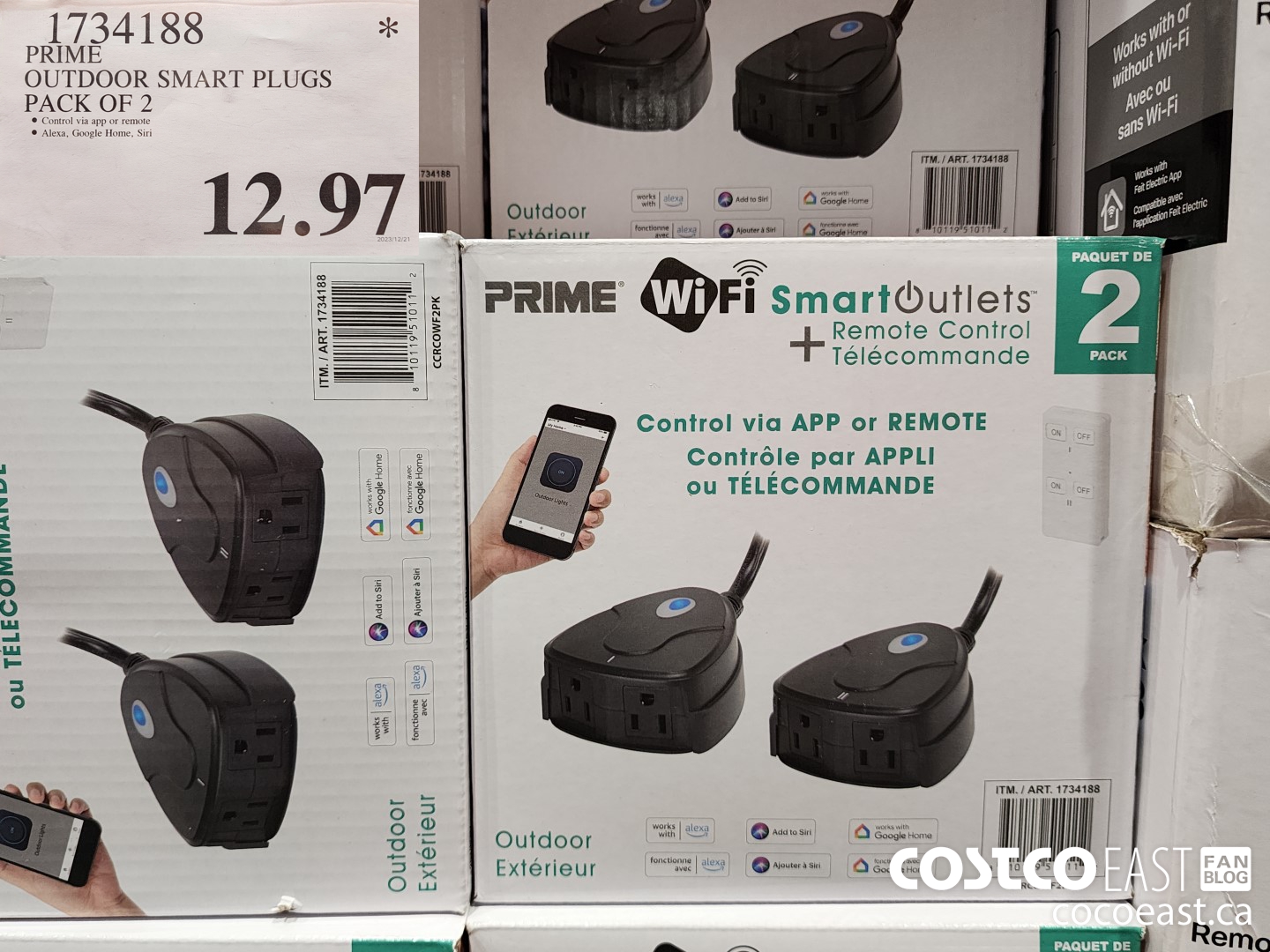 1734188 PRIME OUTDOOR SMART PLUGS PACK OF 2 $12.97