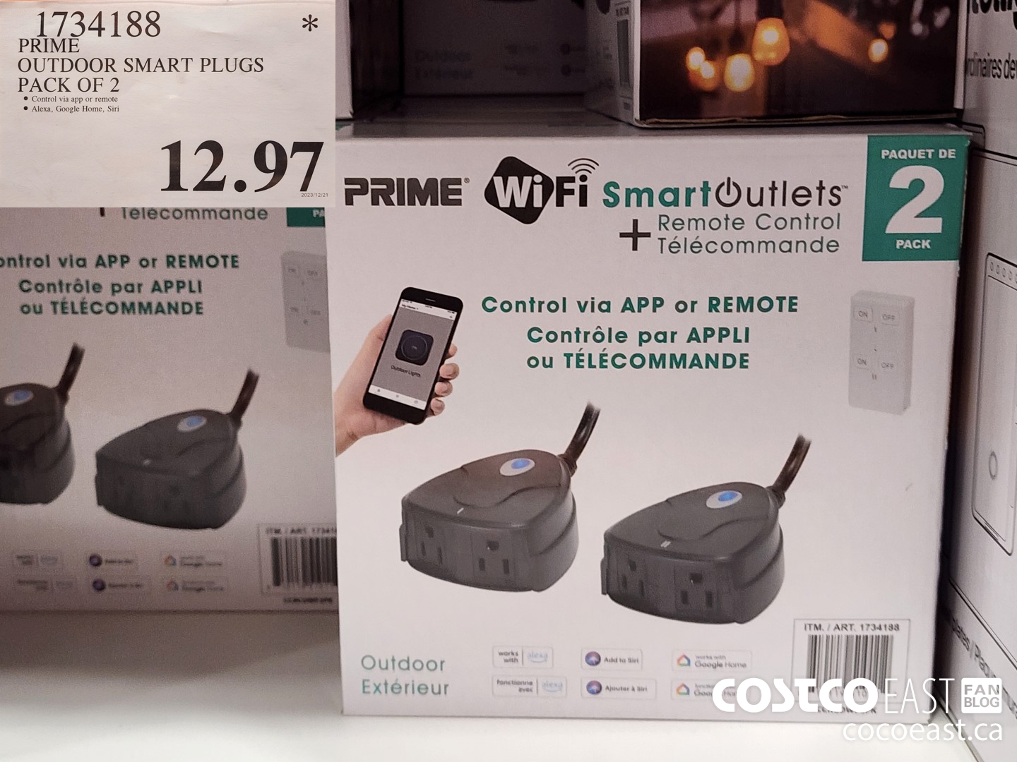 1734188 PRIME OUTDOOR SMART PLUGS PACK OF 2 $12.97