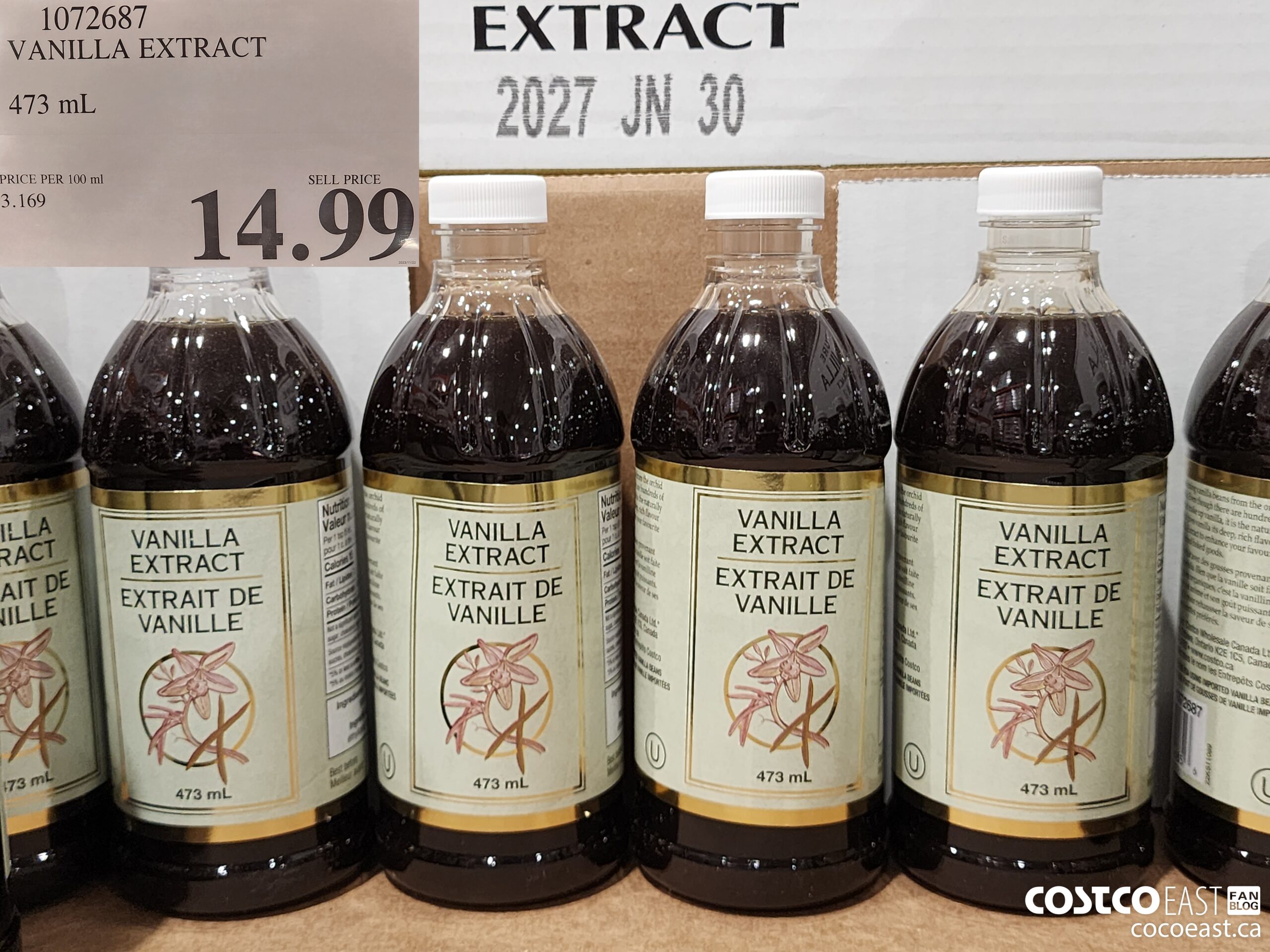 1072687 PURE VANILLA EXTRACT 473 ML $14.99