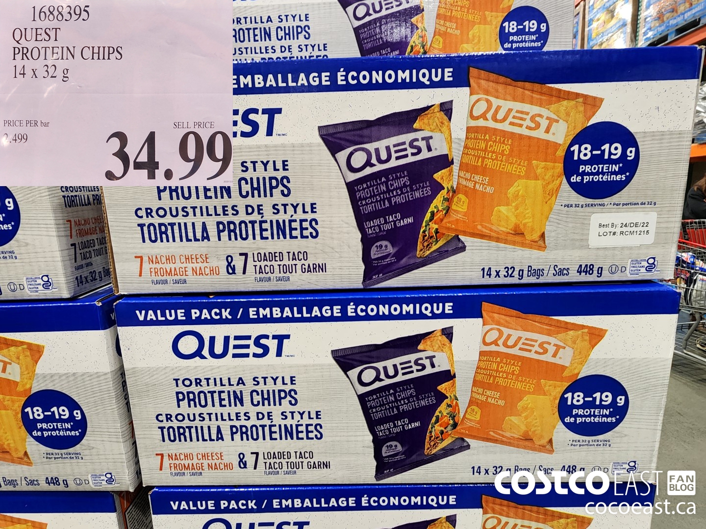 1688395 QUEST PROTEIN CHIPS 14x 32G $34.99
