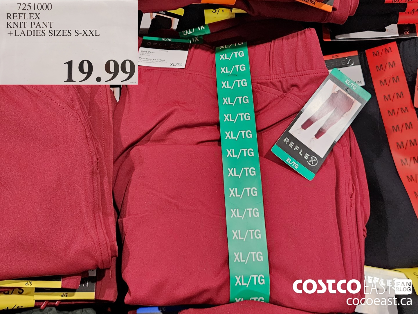 7251000 REFLEX KNIT PANT + LADIES SIZES S-XXL $19.99