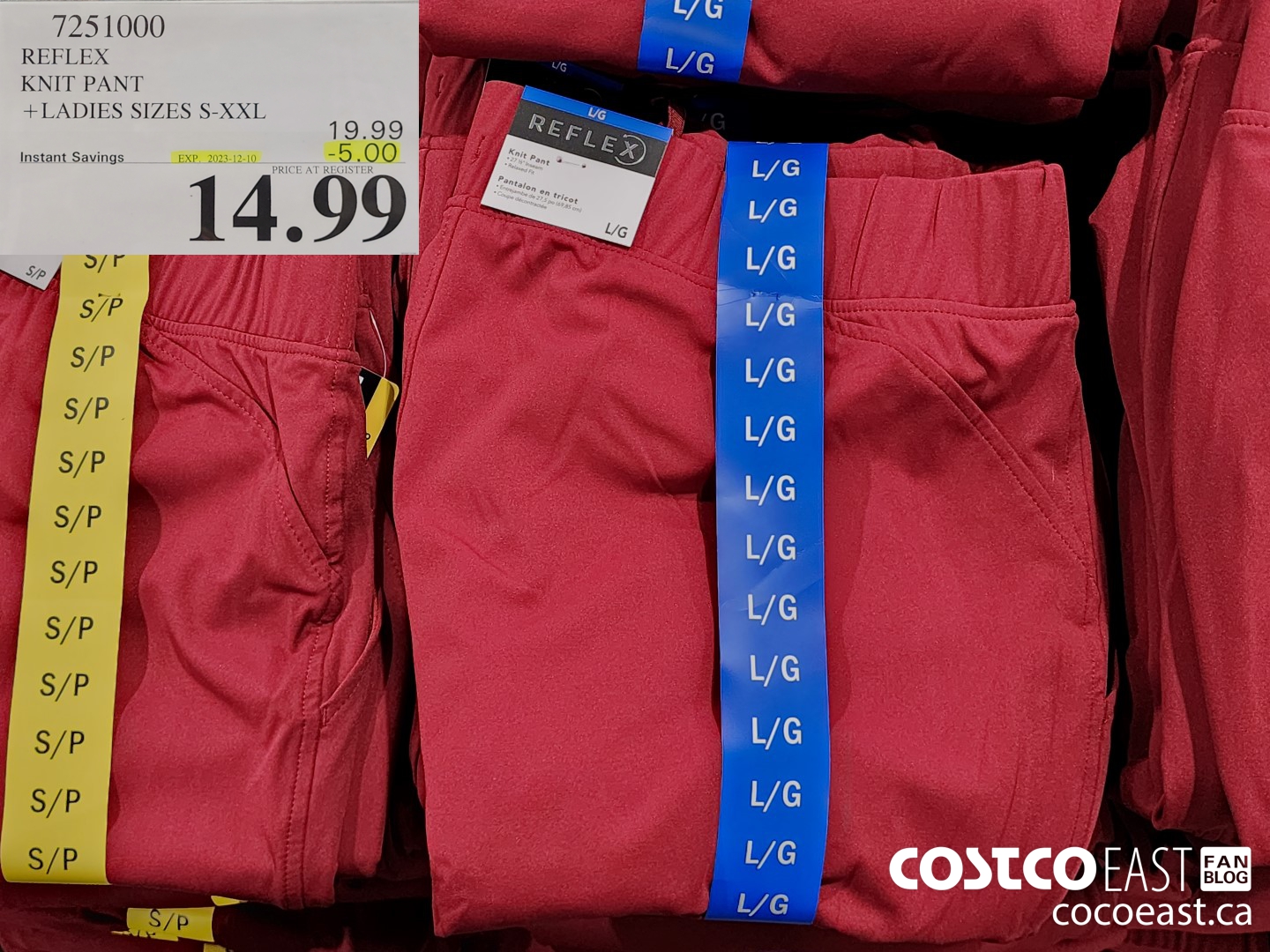 7251000 REFLEX KNIT PANT + LADIES SIZES S-XXL ($5.00 INSTANT SAVINGS EXPIRES ON 2023-12-10) $14.99