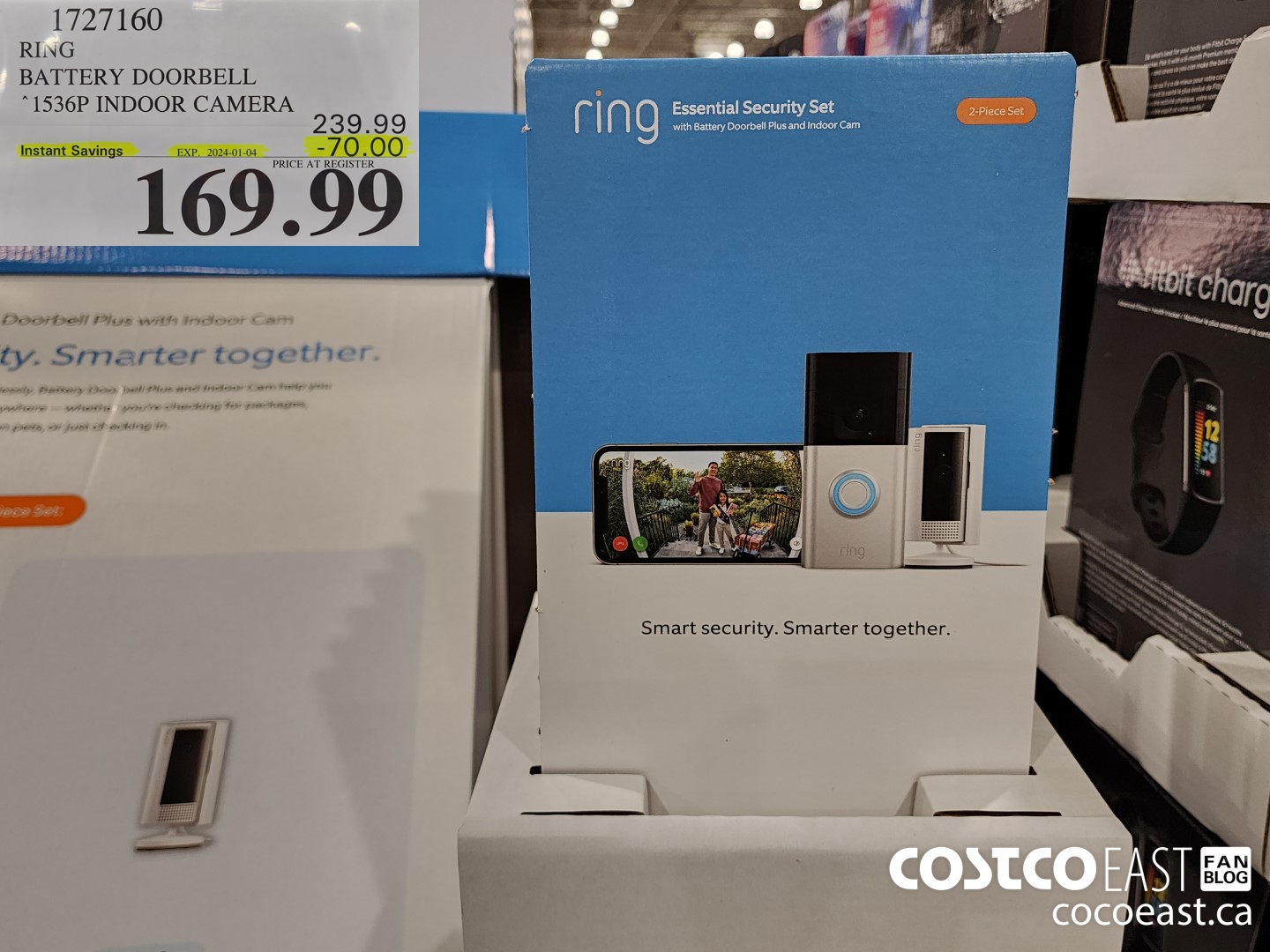 1727160 RING BATTERY DOORBELL 1536P INDOOR CAMERA ($70.00 INSTANT SAVINGS EXPIRES ON 2024-01-04) $169.99