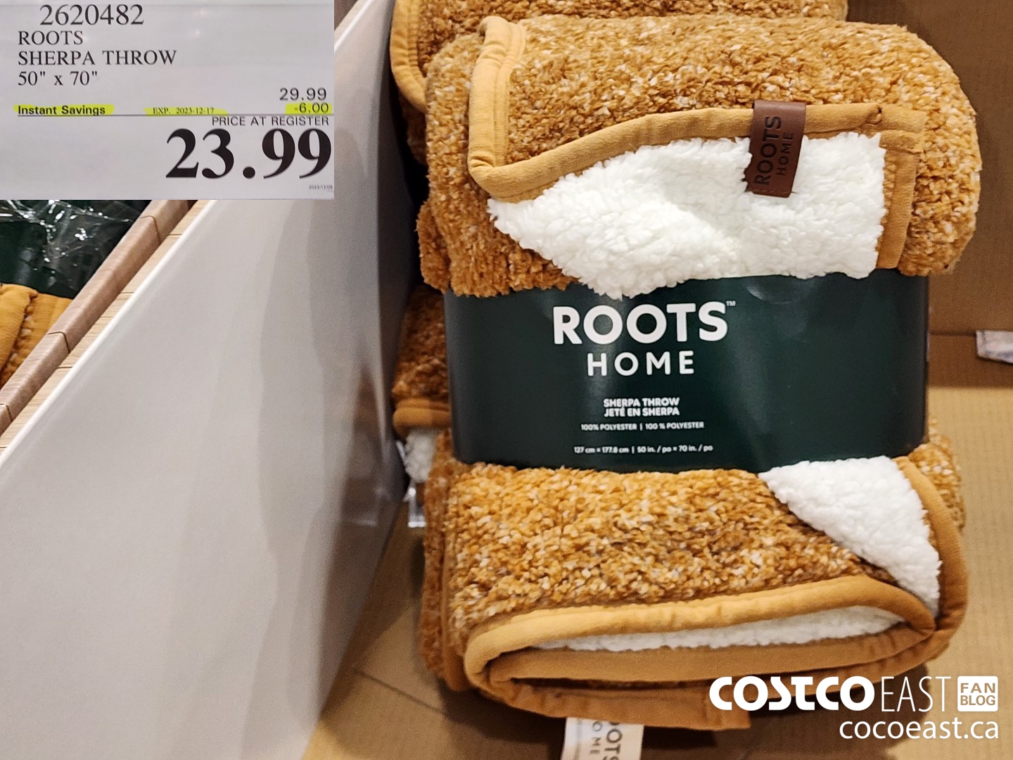 2620482 ROOTS SHERPA THROW 50