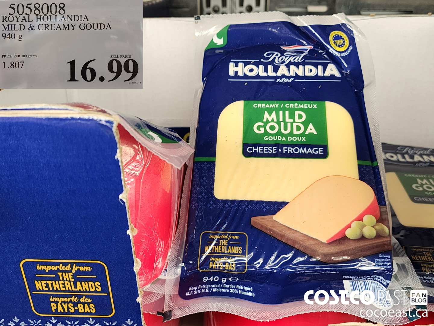 5058008 ROYAL HOLLANDIA MILD & CREAMY GOUDA 940 G $16.99