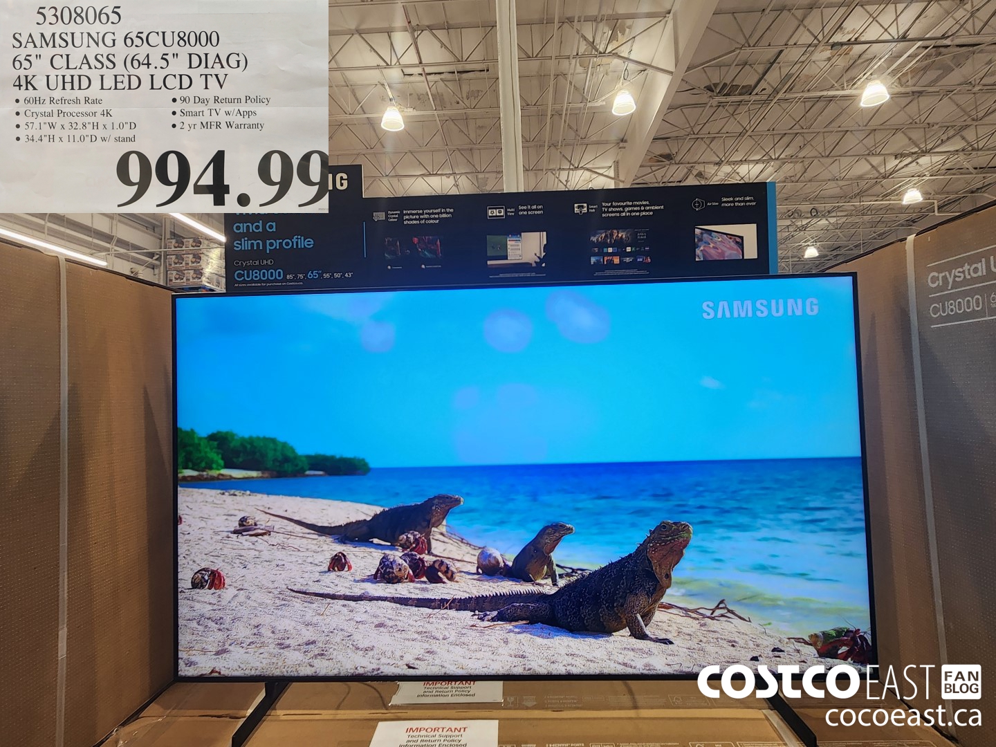 5308065 SAMSUNG 65CU8000 65