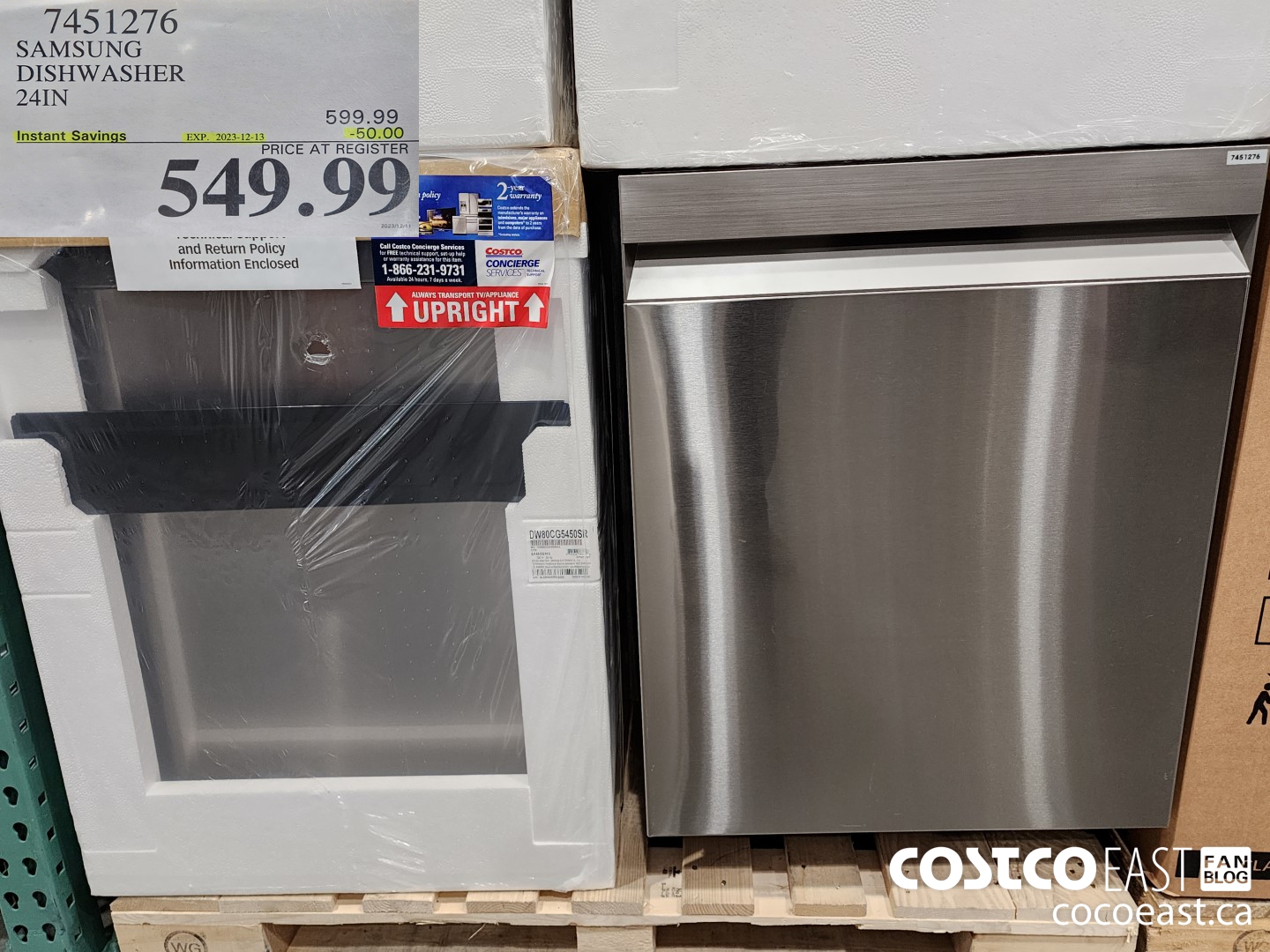 7451276 SAMSUNG DISHWASHER 24IN ($50.00 INSTANT SAVINGS EXPIRES ON 2023-12-13) $549.99