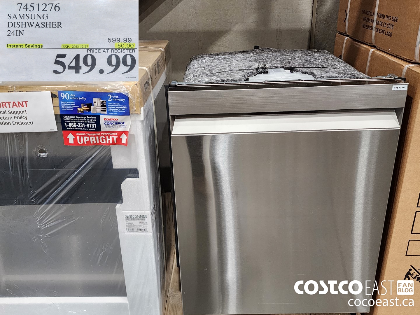 7451276 SAMSUNG DISHWASHER 24IN ($50.00 INSTANT SAVINGS EXPIRES ON 2023-12-27) $549.99