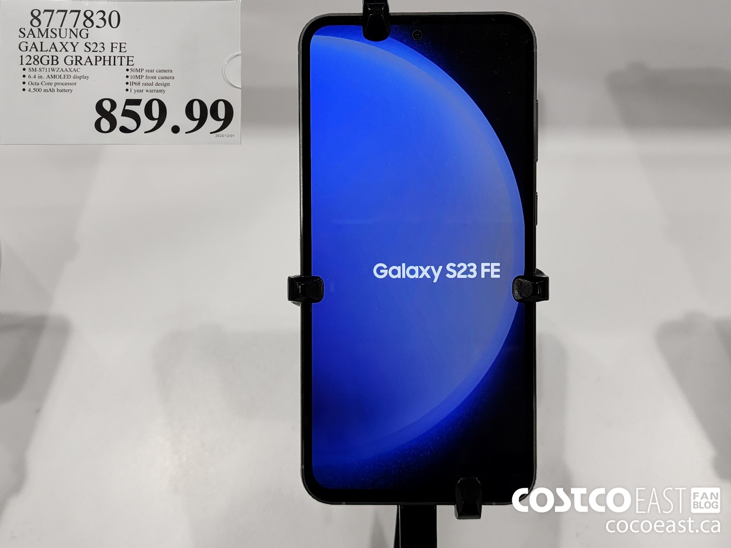 8777830 SAMSUNG GALAXY S23 FE 128GB GRAPHITE $859.99